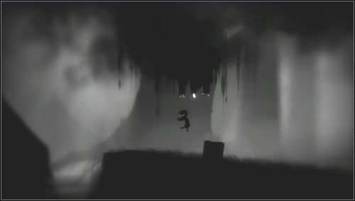 Gdy dojdziemy do oświetlonego kamienia, nasz pasażer zmieni kierunek i zaczniemy ponownie podążać w lewo - Rozdział 15 | Opis przejścia Limbo - Limbo - poradnik do gry