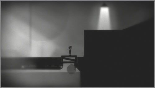 Biegniemy teraz na drabinę, wchodzimy poziom wyżej i wskakujemy na skrzynię znajdującą się pod prawą ścianą [1] - Rozdział 17 | Opis przejścia Limbo - Limbo - poradnik do gry