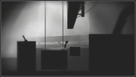 Wchodzimy teraz na górę korzystając z drabiny i po pływającym bloku przeskakujemy do kolejnej dźwigni [1] - Rozdział 17 | Opis przejścia Limbo - Limbo - poradnik do gry