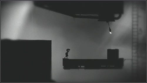 Zeskakujemy na platformę z drewnianą skrzynią i pasożytem kontrolującym kierunek naszego marszu [1] - Rozdział 18 | Opis przejścia Limbo - Limbo - poradnik do gry