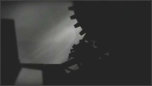 Po wpadnięciu do niewielkiego dołu staniemy przed dwoma kołami zębatymi - Rozdział 27 | Opis przejścia Limbo - Limbo - poradnik do gry