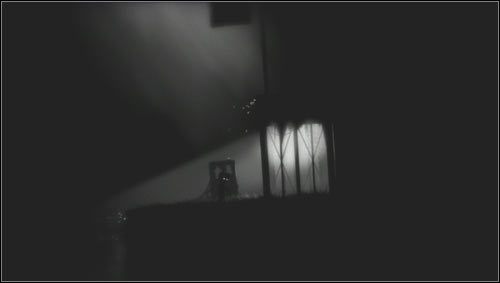 Gdy wyjdziemy po drabinie zobaczymy windę, podbiegamy do przycisku sterującego i czekamy z jego włączeniem, aż drugie działko zacznie strzelać w czubek drabiny [1] - Sekretny Rozdział | Bonusy Limbo - Limbo - poradnik do gry