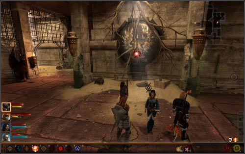 Po skończonej walce usłyszysz głos wydobywający się z niebieskiej poświaty - Więzienie Koryfeusza - piętro Sashamiri | Dragon Age II Dziedzictwo - Dragon Age II: Dziedzictwo - poradnik do gry