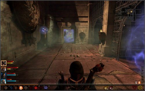 Tarcze potrafi wyłączyć Twoja nowa towarzyszka, choć niestety tylko jedną w danym kolorze - Więzienie Koryfeusza - piętro Danekena | Dragon Age II Dziedzictwo - Dragon Age II: Dziedzictwo - poradnik do gry