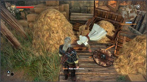 Zadanie Na pierwszej linii / Barykada - nieopodal balisty znajduje się martwy Asasyn (M2, 1) - nawiązanie do serii Assassins Creed (gdzie bohater może zeskoczyć na wóz z sianem z bardzo dużej wysokości i przeżyć) - Easter eggs w Wiedźmin 2 Zabójcy Królów | Inne - Wiedźmin 2: Zabójcy Królów - poradnik do gry