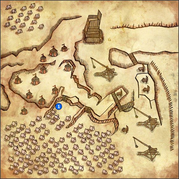 1 - M1 Obóz wojsk Foltesta | Mapy - prolog | Wiedźmin 2 Zabójcy Królów - Wiedźmin 2: Zabójcy Królów - poradnik do gry