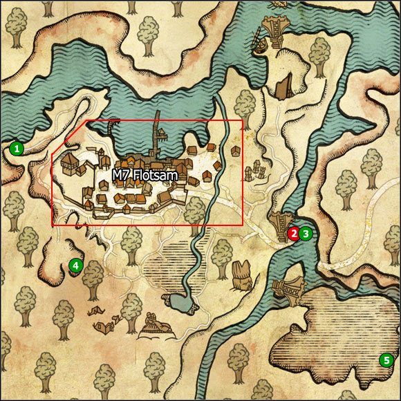 1 - M8 Okolice Flotsam | Mapy - akt 1 | Wiedźmin 2 Zabójcy Królów - Wiedźmin 2: Zabójcy Królów - poradnik do gry