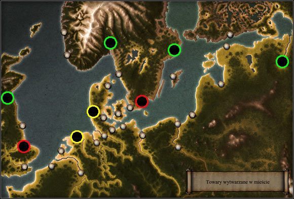 Płótno produkowane jest w tkalni (przy użyciu młotków wełny) - Towary (2) | Elementy gry w Patrician IV - Patrician IV - poradnik do gry