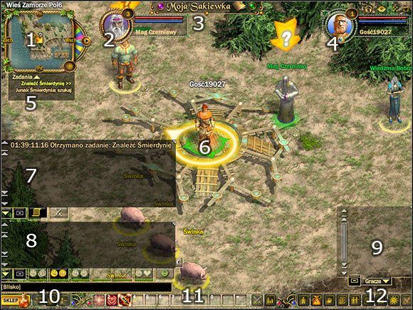 1 - Podstawowe elementy interfejsu | Podstawowe informacje | Fragoria - Fragoria - pierwsze kroki - poradnik do gry