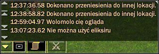 W tym oknie znajdziesz komunikaty systemowe informujące Cię o różnych zdarzeniach - Omówienie podstawowych elementów | Podstawowe informacje | Fragoria - Fragoria - pierwsze kroki - poradnik do gry