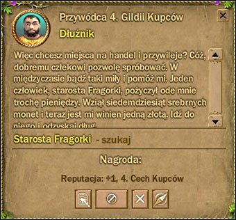 We Fragorii spotkasz kilka rodzajów zadań - Okna interfejsu | Podstawowe informacje | Fragoria - Fragoria - pierwsze kroki - poradnik do gry