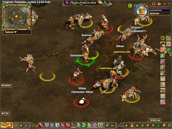 Jak widać na powyższym screenie, wszyscy gracze oraz ich chowańce w tej strefie są traktowane przez system jako wrogowie - Podstawowe informacje o chowańcu | Właściwa rozgrywka | Fragoria - Fragoria - pierwsze kroki - poradnik do gry