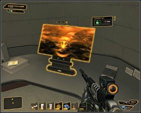 Na koniec zostaw sobie drugiego z terrorystów przegrzebujących zawartość skrzyni #1 - (3) Wariant pokojowy - Dotarcie do windy | Deus Ex Bunt Ludzkości - Deus Ex: Bunt Ludzkości - Directors Cut - poradnik do gry