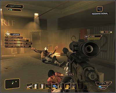 Jeżeli nie zależy Ci na utrzymaniu Zekea przy życiu, a pragniesz jedynie ocalić Josie, to dobrze byłoby wybrać walkę (lewa opcja dialogowa) - (4) Spotkanie z Sandersem | Deus Ex Bunt Ludzkości - Deus Ex: Bunt Ludzkości - Directors Cut - poradnik do gry