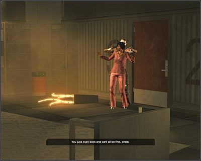 Nie polecam wyboru opcji jawnego poinformowania Zekea o tym, że zamierzasz go wypuścić (górna opcja dialogowa) - (4) Spotkanie z Sandersem | Deus Ex Bunt Ludzkości - Deus Ex: Bunt Ludzkości - Directors Cut - poradnik do gry