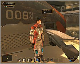 Rozejrzyj się po pomieszczeniu, włamując się do tutejszego terminalu komputerowego #1 celem przeczytania dwóch wiadomości - (1) Powrót do siedziby Sarif Industries | Deus Ex Bunt Ludzkości - Deus Ex: Bunt Ludzkości - Directors Cut - poradnik do gry