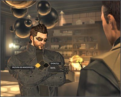Gra wyświetli nowy filmik przerywnikowy tuż po wyjściu z windy - (2) Pierwsze spotkanie się z Sarifem | Deus Ex Bunt Ludzkości - Deus Ex: Bunt Ludzkości - Directors Cut - poradnik do gry