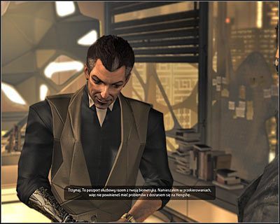 Powróć do biura Sarifa i ponownie do niego zagadaj - (2) Drugie spotkanie się z Sarifem | Deus Ex Bunt Ludzkości - Deus Ex: Bunt Ludzkości - Directors Cut - poradnik do gry