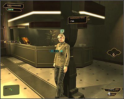 Wejdź do środka, odnajdując Cassandrę w lobby budynku (powyższy screen) - Matczyne więzi | Deus Ex Bunt Ludzkości - Deus Ex: Bunt Ludzkości - Directors Cut - poradnik do gry