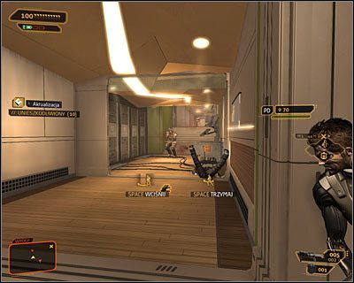 Jeżeli na niższych piętrach staczałeś zażarte boje i doprowadzałeś do wszczynania alarmów, to istnieje spora szansa na to, że obecni na tym piętrze przeciwnicy domyślnie będą do Ciebie agresywnie nastawieni - (8) Wariant agresywny - Dotarcie w pobliże Rdzenia Danych | Bunt Ludzkości - Deus Ex: Bunt Ludzkości - Directors Cut - poradnik do gry