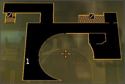 Oznaczenia na mapie: 1 - Miejsce pobytu Lee (loża VIP-ów) - Szanghajska sprawiedliwość | Deus Ex Bunt Ludzkości - Deus Ex: Bunt Ludzkości - Directors Cut - poradnik do gry