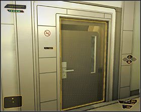 Jeżeli uznasz, że dostatecznie zbadałeś tę lokację, to wybierz północno-zachodni korytarz prowadzący do pomieszczenia 404 #1 - (1) Dotarcie do pokoju 404 | Deus Ex Bunt Ludzkości - Deus Ex: Bunt Ludzkości - Directors Cut - poradnik do gry