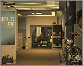 2 - (3) Wariant agresywny - Dotarcie do klatki schodowej na tyłach studia - Deus Ex: Bunt Ludzkości - Directors Cut - poradnik do gry