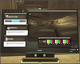 Druga możliwość to skorzystanie z głównej rampy prowadzącej na niższy poziom -1 i żeby sobie to ułatwić dobrze byłoby wyłączyć wspomnianą wcześniej wieżyczkę obronną - (5) Wariant pokojowy - Przejście przez kryjówkę Żniwiarzy | Bunt Ludzkości - Deus Ex: Bunt Ludzkości - Directors Cut - poradnik do gry