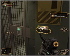 Zburzenie wspomnianej wyżej ściany nagrodzone zostanie znalezieniem się w niewielkiej celi z upgradem broni i Ebookiem #2 - (1) Opuszczenie kryjówki Żniwiarzy | Deus Ex Bunt Ludzkości - Deus Ex: Bunt Ludzkości - Directors Cut - poradnik do gry