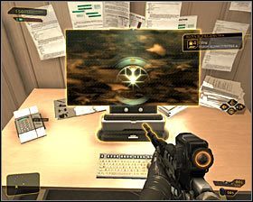 Na północ stąd znajduje się identycznie wyglądający budynek #1, ale trudniej byłoby już tam dotrzeć, bo musiałbyś ominąć po drodze co najmniej jednego wartownika, a także umiejętnie przemieszczać się między zasłonami celem unikania wzroku wrogiego snajpera - (4) Wariant pokojowy - Zabranie paczki z magazynu z narzędziami | Bunt Ludzkości - Deus Ex: Bunt Ludzkości - Directors Cut - poradnik do gry