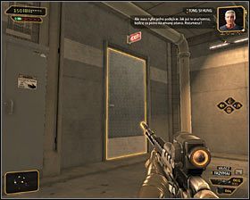 Zaczekaj aż robot oddali się i skieruj się w przeciwną stronę, a następnie skręć na wschód #1 - (5) Wariant pokojowy - Przedostanie się do wnętrza magazynu portowego - Deus Ex: Bunt Ludzkości - Directors Cut - poradnik do gry