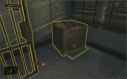 W celi możesz jeszcze skorzystać z kanału wentylacyjnego (A na mapie), który zaprowadzi Cię do pobliskiego pomieszczenia - (1) Wariant pokojowy - Ucieknij i znajdź swój sprzęt | Deus Ex Bunt Ludzkości - Deus Ex: Bunt Ludzkości - Directors Cut - poradnik do gry