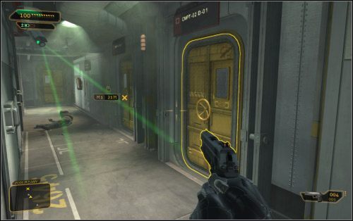 Wyżej wymieniona metoda jest najszybsza, ale zanim rozpoczniesz kolejny etap zadania, drugi poziom statku warto jeszcze dokładniej zbadać - (1) Wariant pokojowy - Ucieknij i znajdź swój sprzęt | Deus Ex Bunt Ludzkości - Deus Ex: Bunt Ludzkości - Directors Cut - poradnik do gry