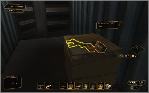 Po przejściu przez bramę znajdziesz się w hangarze załadunkowym - (4) Wariant pokojowy - Znajdź miejsce spotkania | Deus Ex Bunt Ludzkości - Deus Ex: Bunt Ludzkości - Directors Cut - poradnik do gry