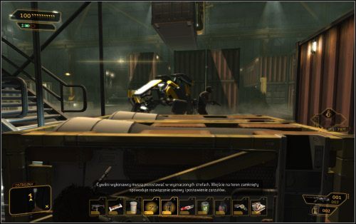 Ostatecznie znajdziesz się na terenie drugiego doku załadunkowego - (4) Wariant pokojowy - Znajdź miejsce spotkania | Deus Ex Bunt Ludzkości - Deus Ex: Bunt Ludzkości - Directors Cut - poradnik do gry