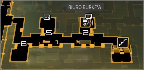 Po obejrzeniu filmiku dowiesz się, że Burke przeprowadza w bazie jakieś eksperymenty na więźniach, co nie do końca podoba się nawet tutejszemu personelowi - (3) Wariant pokojowy - Zdobądź oko Burkea | Deus Ex Bunt Ludzkości - Deus Ex: Bunt Ludzkości - Directors Cut - poradnik do gry