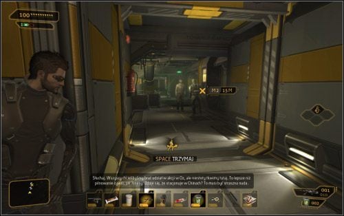 Jeśli chciałbyś dojść do biura w bardziej tradycyjny sposób, będziesz musiał zmierzyć się z kilkoma przeszkodami - (3) Wariant pokojowy - Zdobądź oko Burkea | Deus Ex Bunt Ludzkości - Deus Ex: Bunt Ludzkości - Directors Cut - poradnik do gry