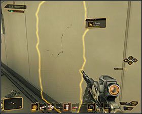 Obie opisane powyżej ścieżki prowadzą do pomieszczenia, w którym ukrywa się Taggart - (6) Wariant pokojowy - Dotarcie do kryjówki Williama Taggarta | Bunt Ludzkości - Deus Ex: Bunt Ludzkości - Directors Cut - poradnik do gry