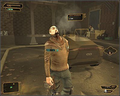 Po dotarciu na miejsce okaże się, że tajemniczym informatorem jest Zeke Sanders - Głosy z ciemności | Deus Ex Bunt Ludzkości - Deus Ex: Bunt Ludzkości - Directors Cut - poradnik do gry