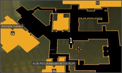 Oznaczenia na mapie: 1 - Miejsce spotkania Jenny Alexander - Płaszcz i szpada (01-03) | Deus Ex Bunt Ludzkości - Deus Ex: Bunt Ludzkości - Directors Cut - poradnik do gry