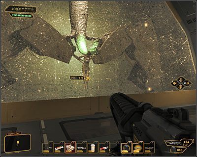 Zniszczenie wszystkich trzech ludzkich modułów doprowadzi do zainicjowania drugiej fazy bitwy, którą poznasz po tym, że Zhao otoczy się szklaną barierą (powyższy screen) - (9) Pokonanie projektu Hyron | Deus Ex Bunt Ludzkości - Deus Ex: Bunt Ludzkości - Directors Cut - poradnik do gry