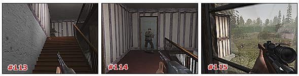 Wejdź do pokoju z pomocnikami i zajmij dogodną pozycję w oknie [#115] - Misja 3: Część 2 | Medal of Honor Allied Assault - Medal of Honor: Allied Assault - poradnik do gry