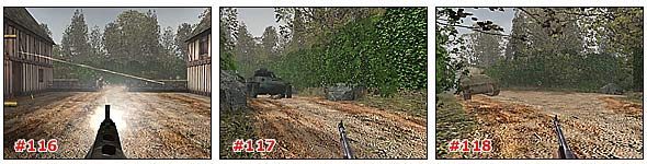 Dalej, przy tym, co zostało z czołgów, spodziewaj się niewielkiego oddziału - Misja 3: Część 2 | Medal of Honor Allied Assault - Medal of Honor: Allied Assault - poradnik do gry