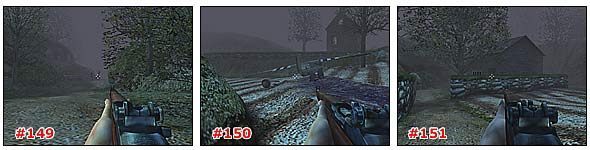 Jest jeszcze przejście pomiędzy zaroślami z prawej, ale - moim zdaniem- znacznie trudniejsze - Misja 4: Część 1 | Medal of Honor Allied Assault - Medal of Honor: Allied Assault - poradnik do gry