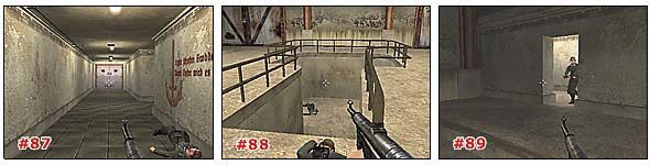 Wyjdź z powrotem na otwartą przestrzeń i dalej, uważając na wychodzących ze wszystkich stron przeciwników, przejdź do wejścia do krótkiego tunelu [#89] - Misja 2: Część 3 | Medal of Honor Allied Assault - Medal of Honor: Allied Assault - poradnik do gry