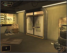 Wejście do hotelu znajduje się na drugim poziomie i żeby tam dotrzeć musisz najpierw przejść po niewielkim mostku #1 - (8) Odnalezienie van Bruggena - Polowanie na hakera - Deus Ex Bunt Ludzkości - poradnik akt II - Hengsha