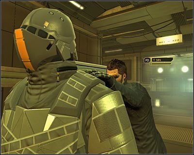 Zacznij od zabezpieczenia najwyższego czwartego piętra hotelu (powyższy screen) - (10) wariant agresywny- Wydostanie się z głównego obszaru hotelu - Polowanie na hakera - Deus Ex Bunt Ludzkości - poradnik akt II - Hengsha