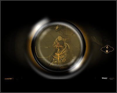 Po zabezpieczeniu czwartego piętra zajmij się zaatakowaniem przeciwników widocznych na dole (powyższy screen) - (10) wariant agresywny- Wydostanie się z głównego obszaru hotelu - Polowanie na hakera - Deus Ex Bunt Ludzkości - poradnik akt II - Hengsha