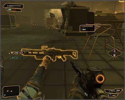 Stopniowo przebijaj się na dół, eliminując napotykanych po drodze przeciwników - (10) wariant agresywny- Wydostanie się z głównego obszaru hotelu - Polowanie na hakera - Deus Ex Bunt Ludzkości - poradnik akt II - Hengsha