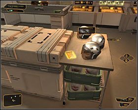 Przejdź przez szyb wentylacyjny, ostrożnie otwierając kratkę prowadzącą do północnego pomieszczenia laboratoryjnego #1 - (7) wariant pokojowy- Przeprawa przez laboratoria - Poszukiwanie dowodu - Deus Ex Bunt Ludzkości - poradnik akt II - Hengsha